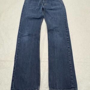 Patagonia Dark Blue Jeans with Orange Stitching